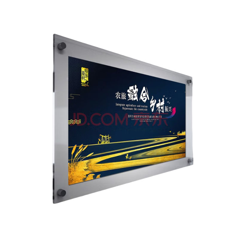 Transparent Acrylic Advertising Wall Poster Double Layer Plywood Display Customization